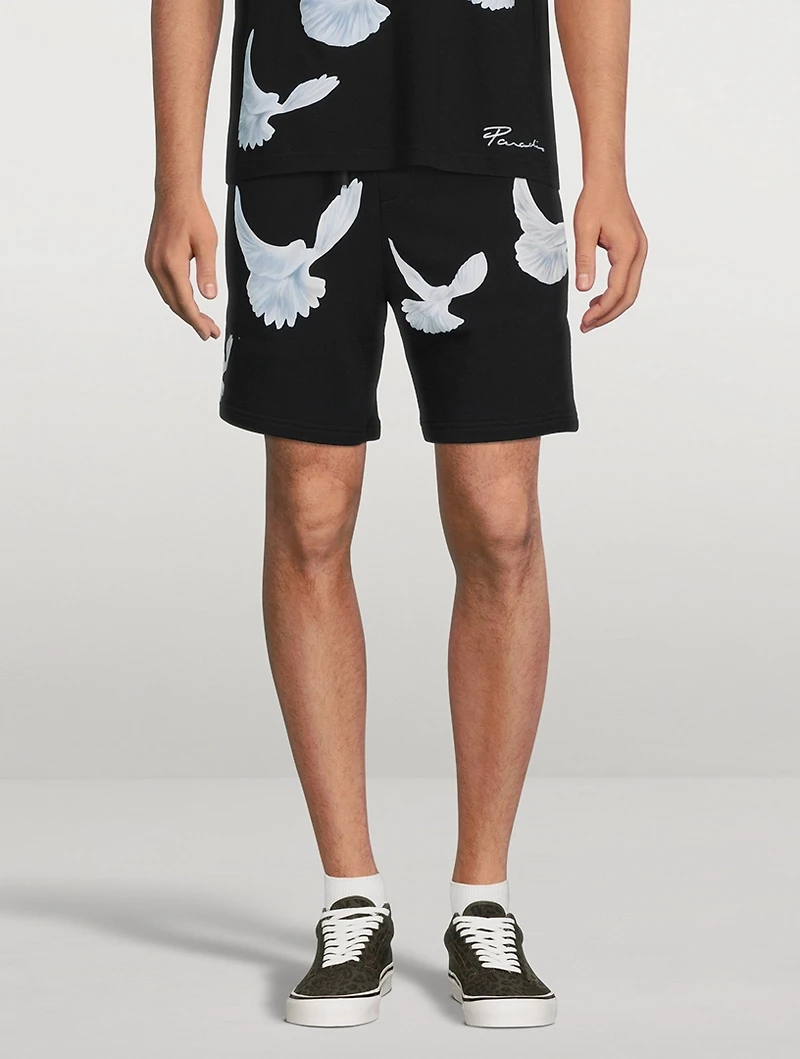 Singing Doves Cotton Shorts