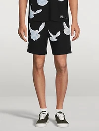 Singing Doves Cotton Shorts