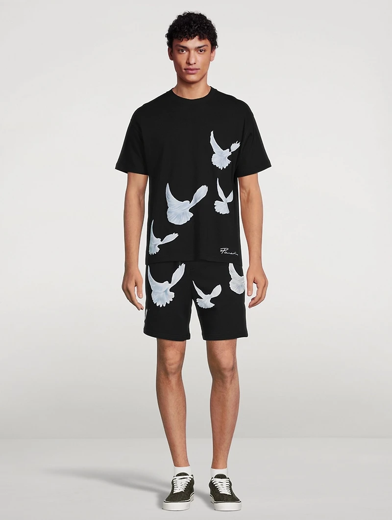 Singing Doves Cotton Shorts