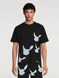 Singing Doves Cotton T-Shirt