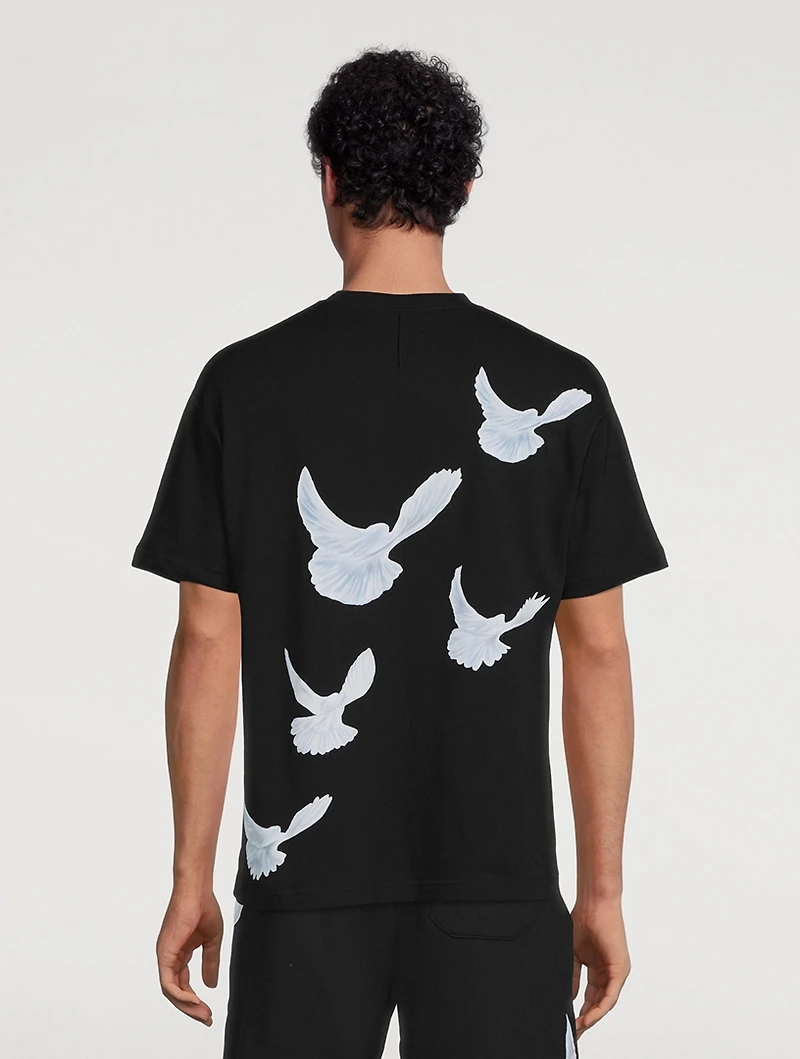 Singing Doves Cotton T-Shirt