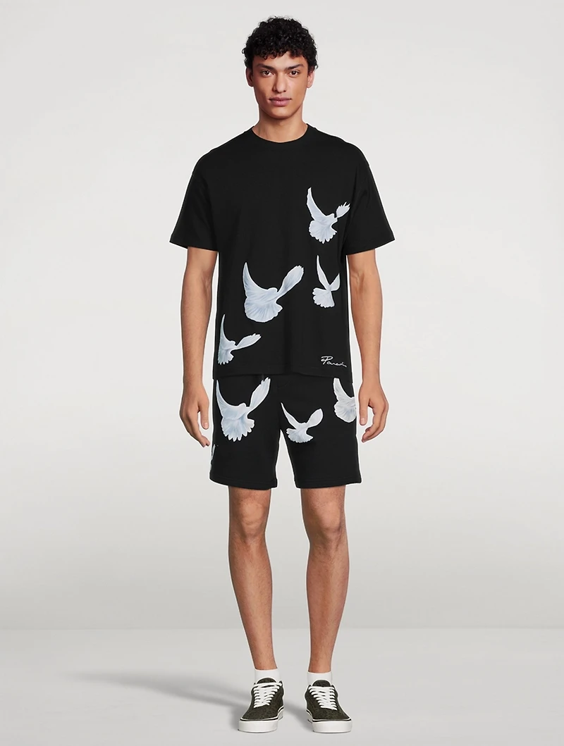 Singing Doves Cotton T-Shirt