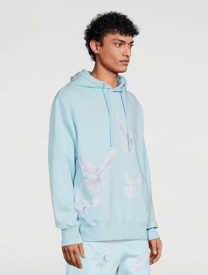 Singing Doves Cotton Hoodie