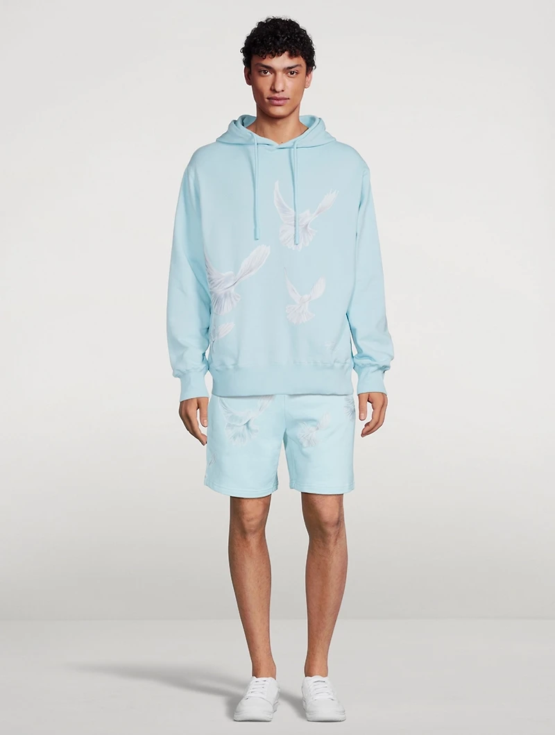 Singing Doves Cotton Hoodie