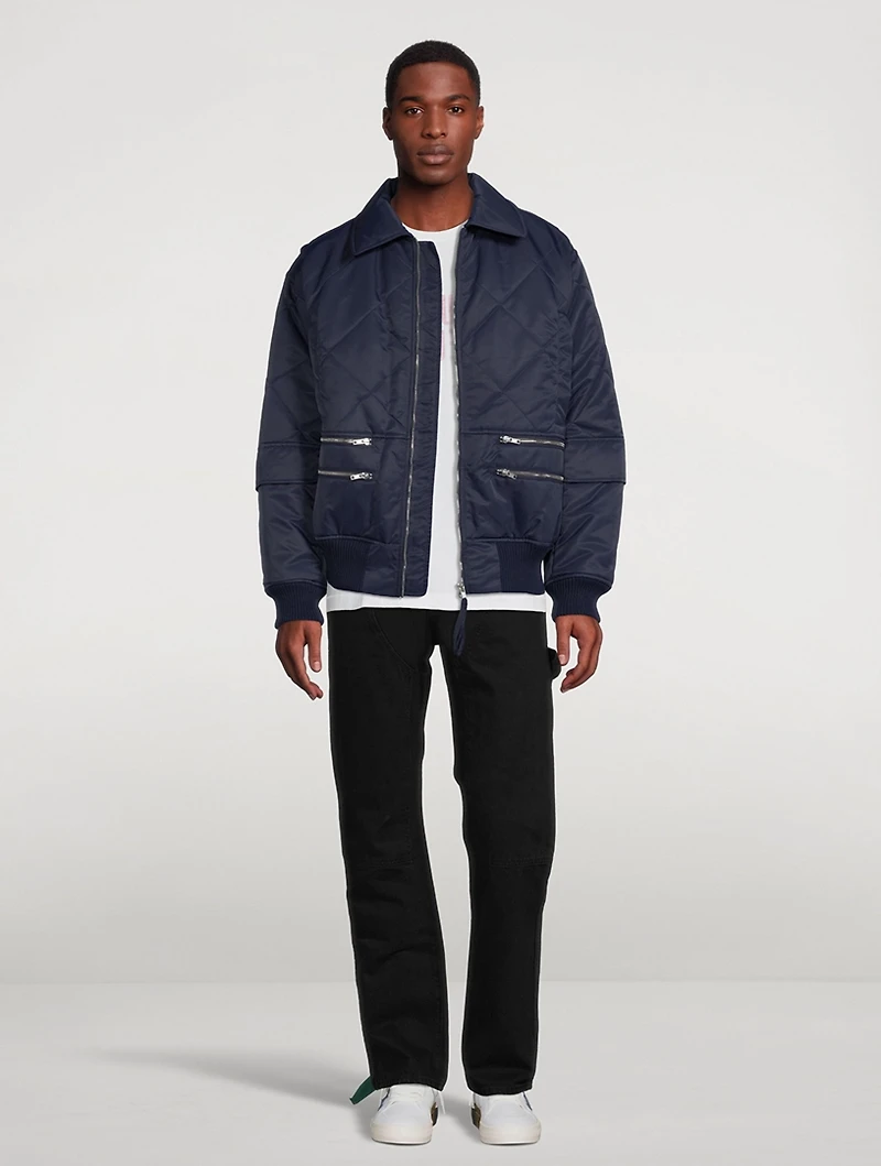 Quilted Aviator Jacket