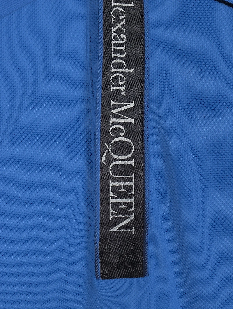 Cotton Polo Shirt With Logo Tape