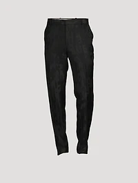 Wool-Blend Graffiti Jacquard Pants