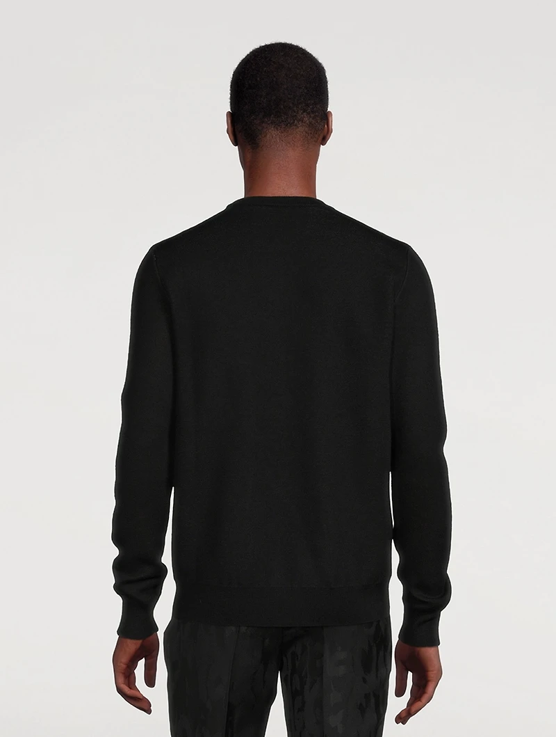 Wool-Blend Graffiti Jacquard Pants