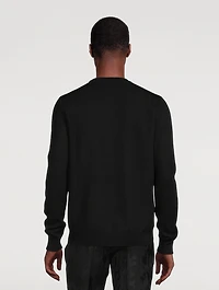Wool-Blend Graffiti Jacquard Pants
