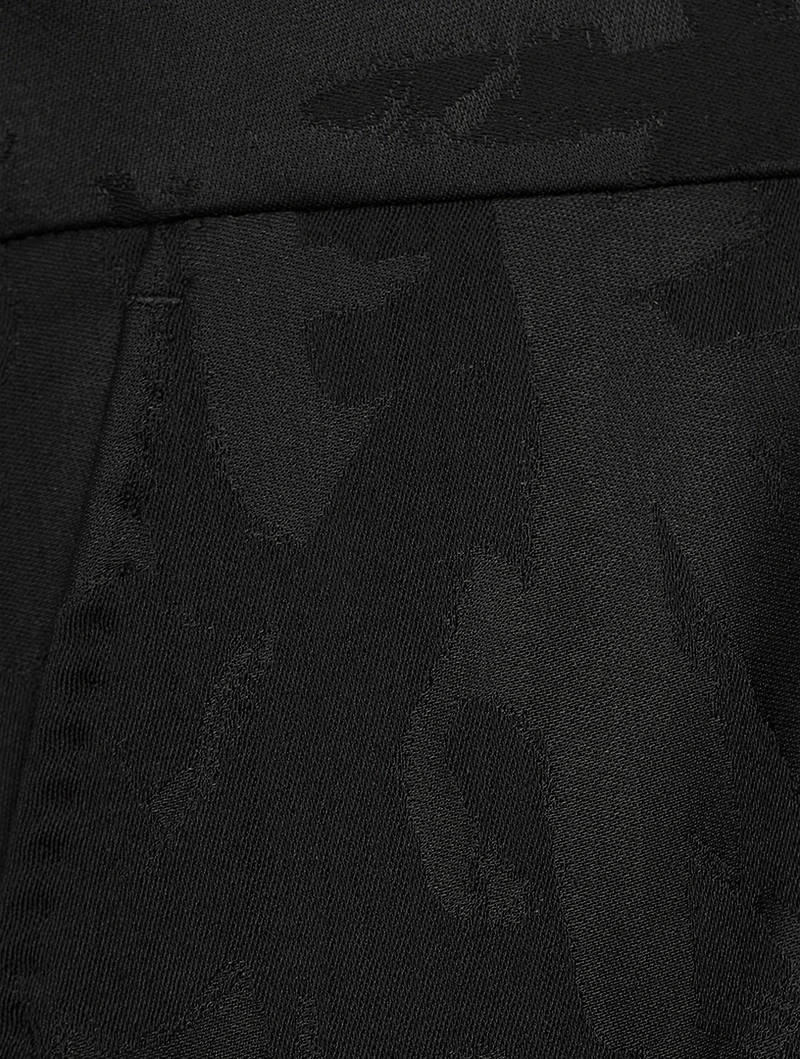 Wool-Blend Graffiti Jacquard Pants