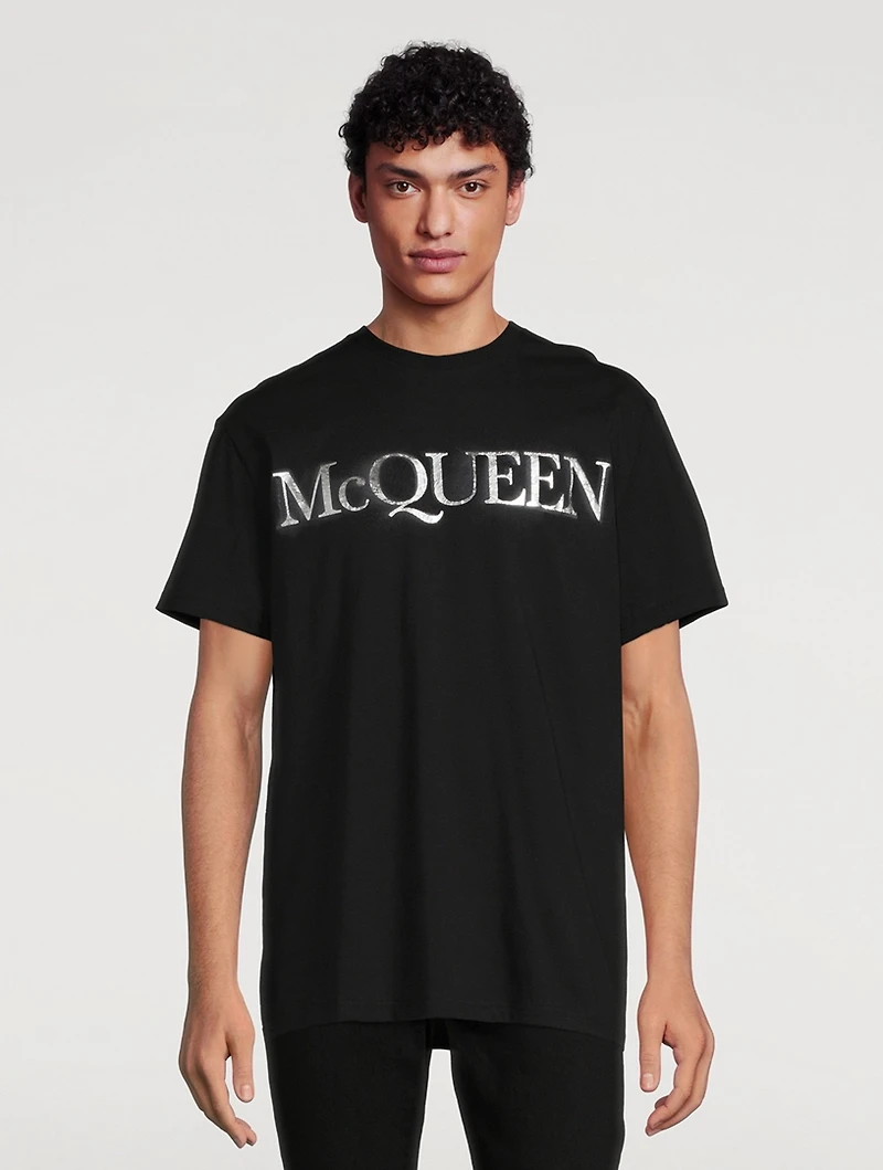 Cotton T-Shirt With Spray Logo