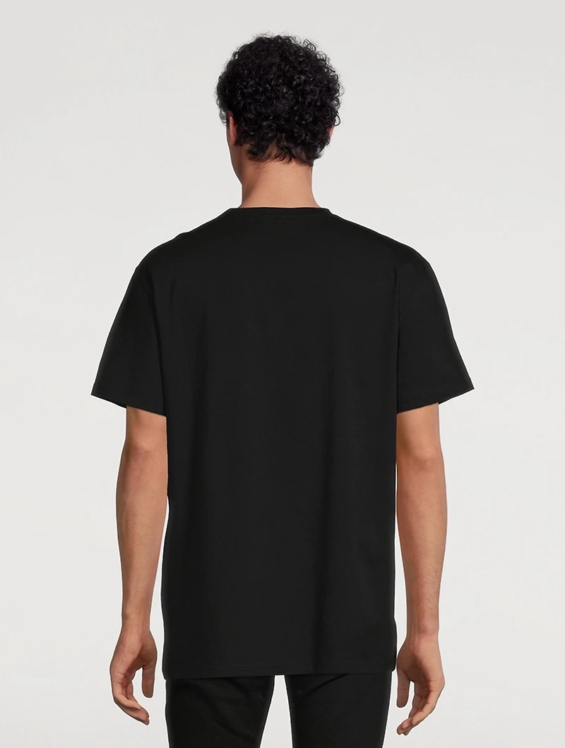 Cotton T-Shirt With Spray Logo