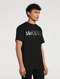 Cotton T-Shirt With Spray Logo