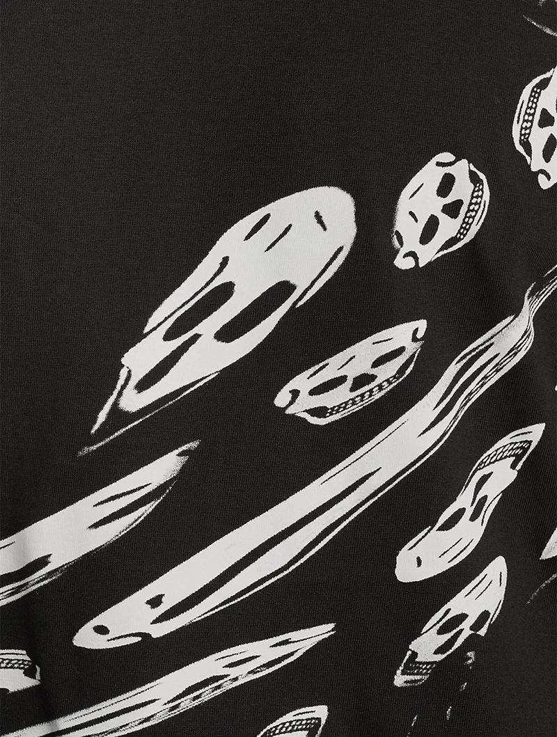 Cotton T-Shirt With Skull
