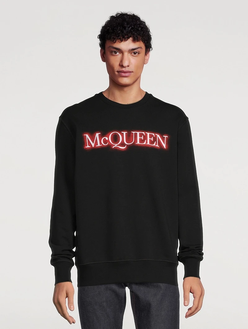 Cotton Sweatshirt With Spray Logo
