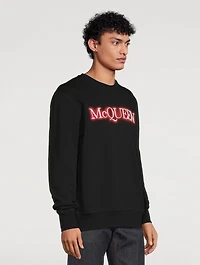Cotton Sweatshirt With Spray Logo