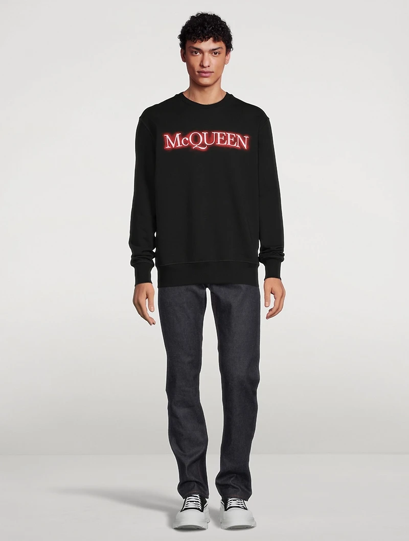 Cotton Sweatshirt With Spray Logo