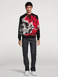 Skull Graffiti Wool-Blend Sweater