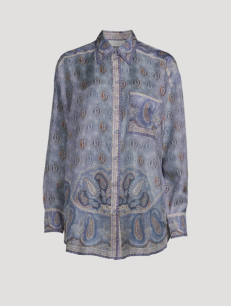 Vitali Silk Shirt Paisley Print