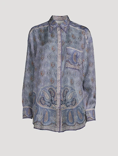 Vitali Silk Shirt Paisley Print