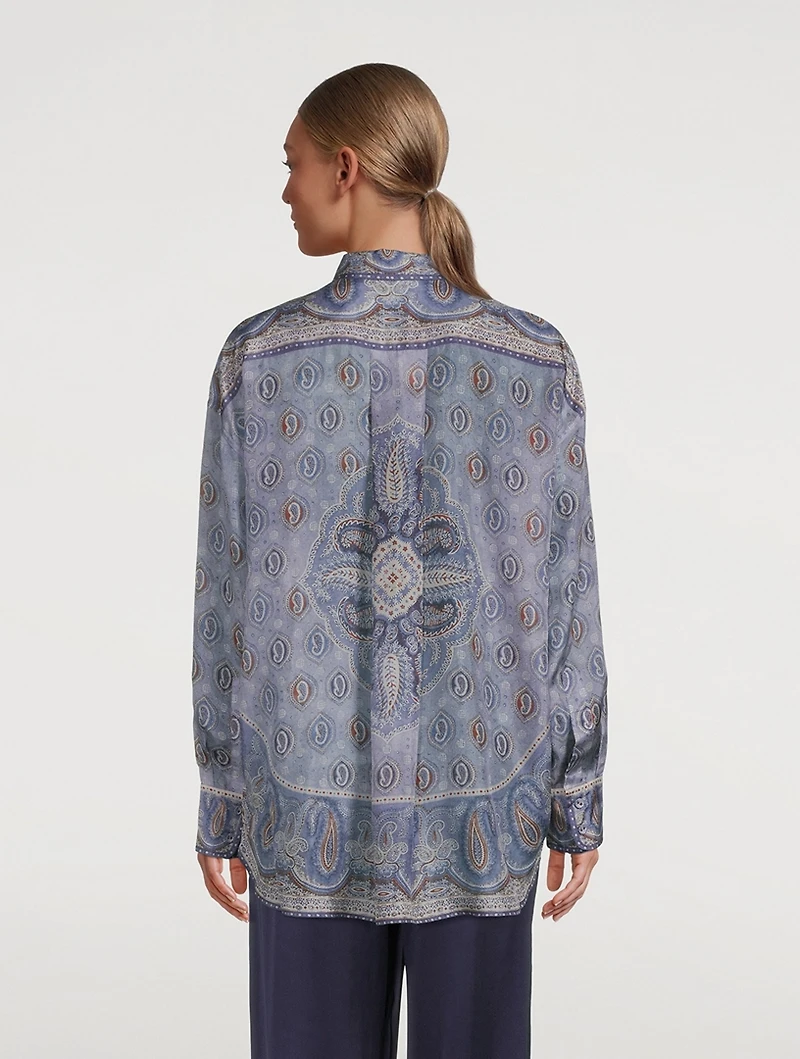 Vitali Silk Shirt Paisley Print
