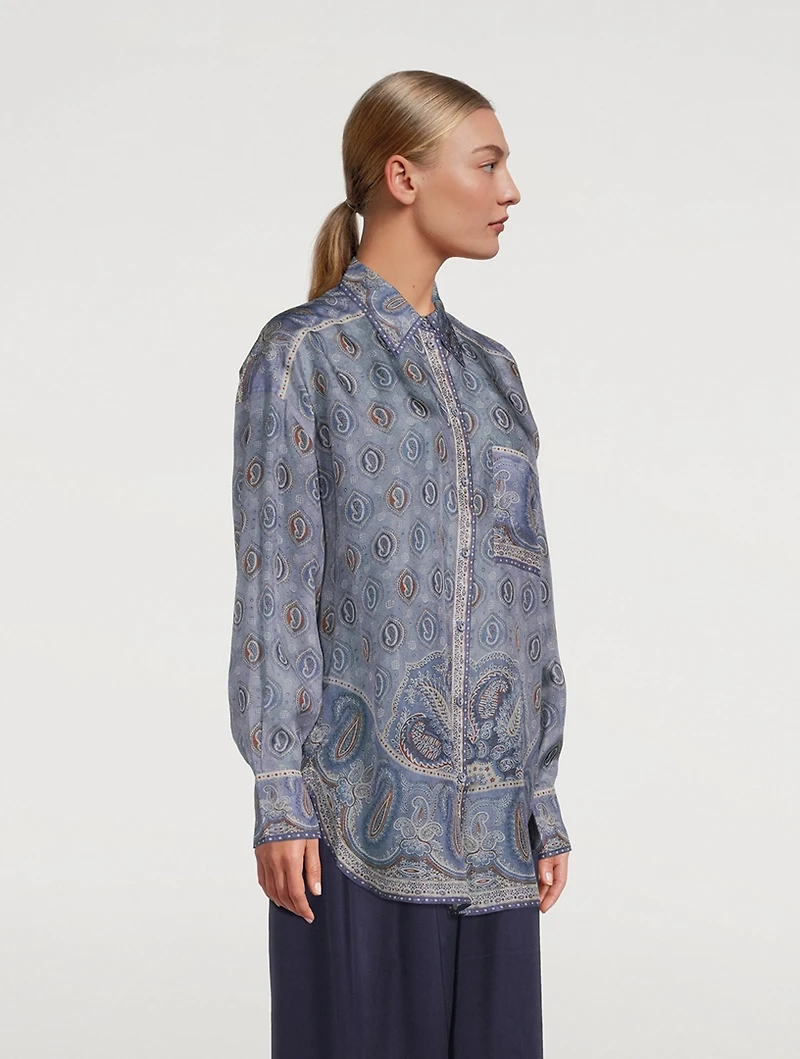 Vitali Silk Shirt Paisley Print
