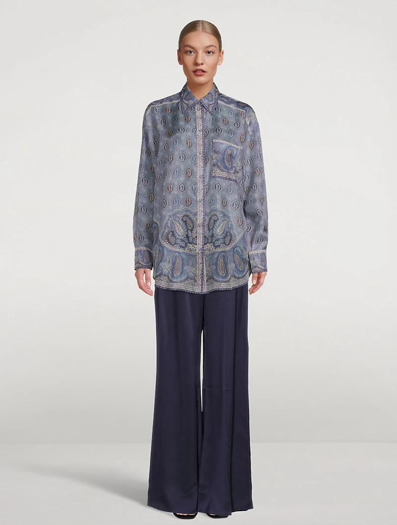 Vitali Silk Shirt Paisley Print