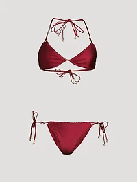 Vitali Trimmed Triangle Bikini Set