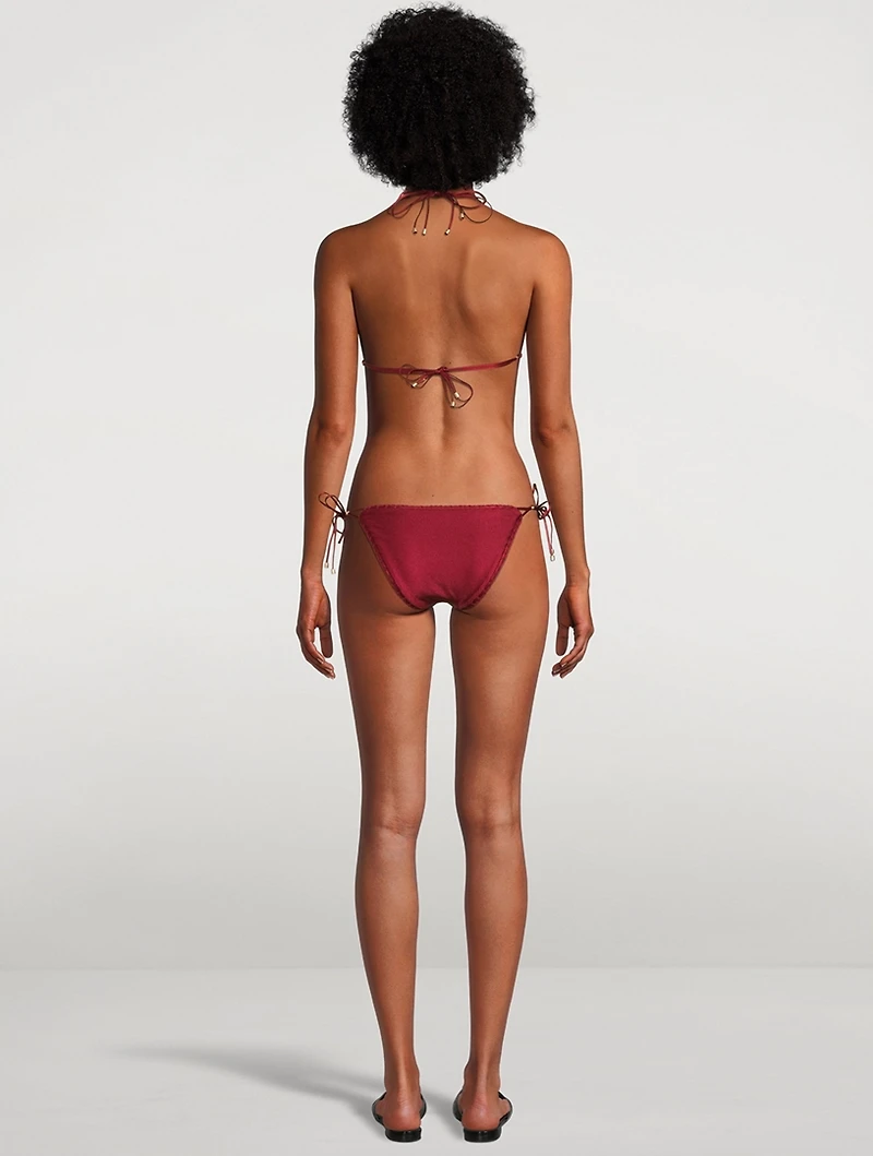 Vitali Trimmed Triangle Bikini Set