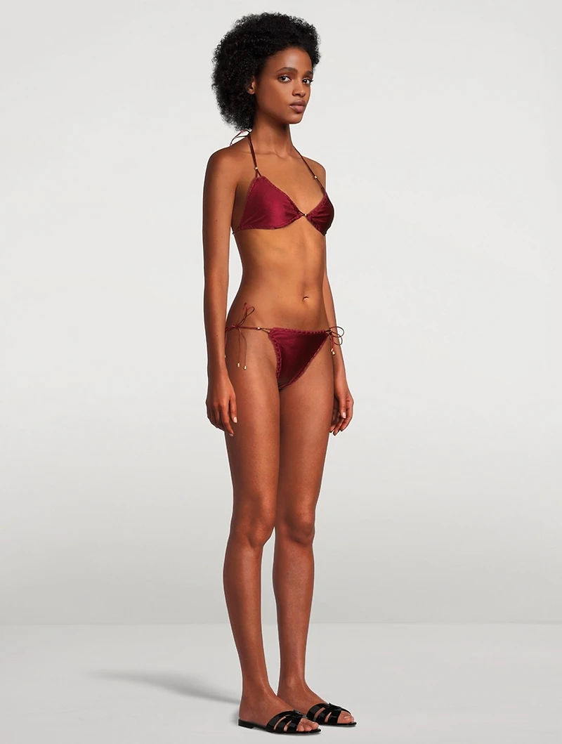 Vitali Trimmed Triangle Bikini Set