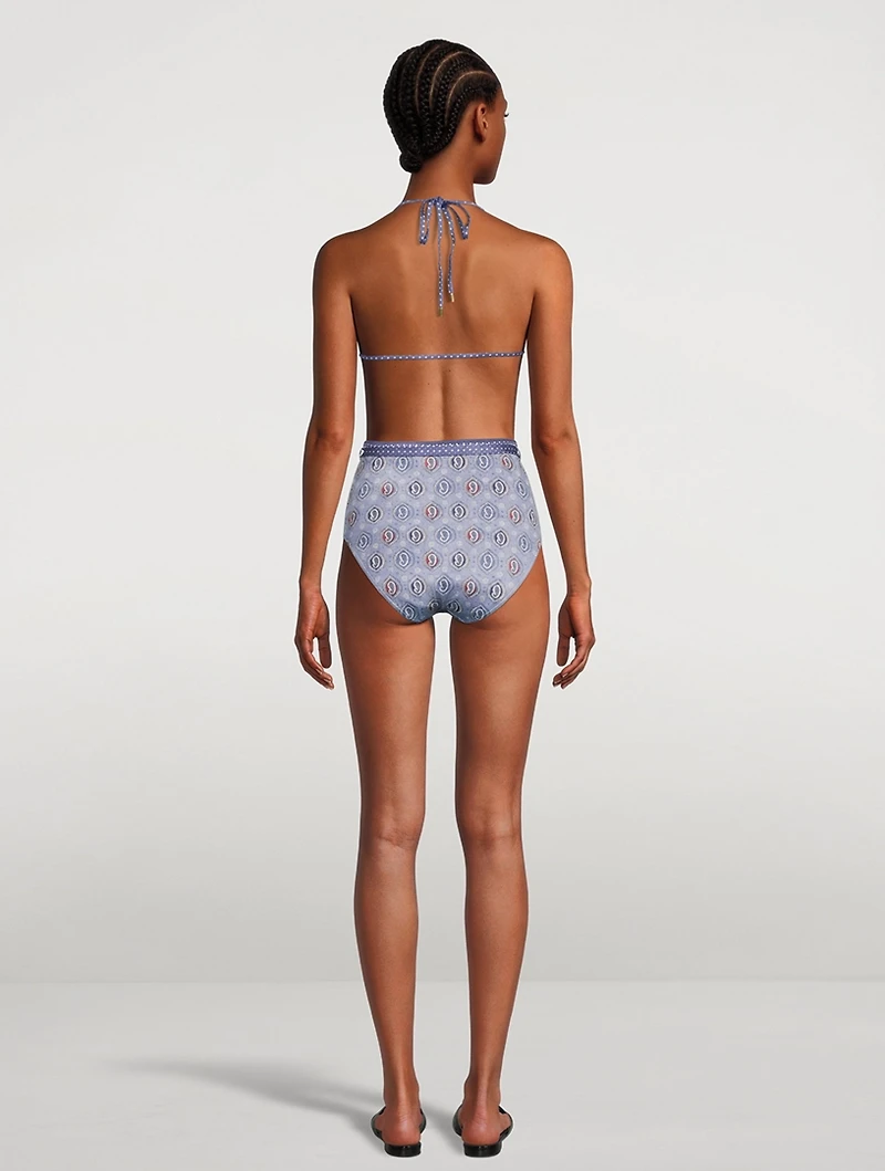 Vitali High-Waist Bikini Set Paisley Print