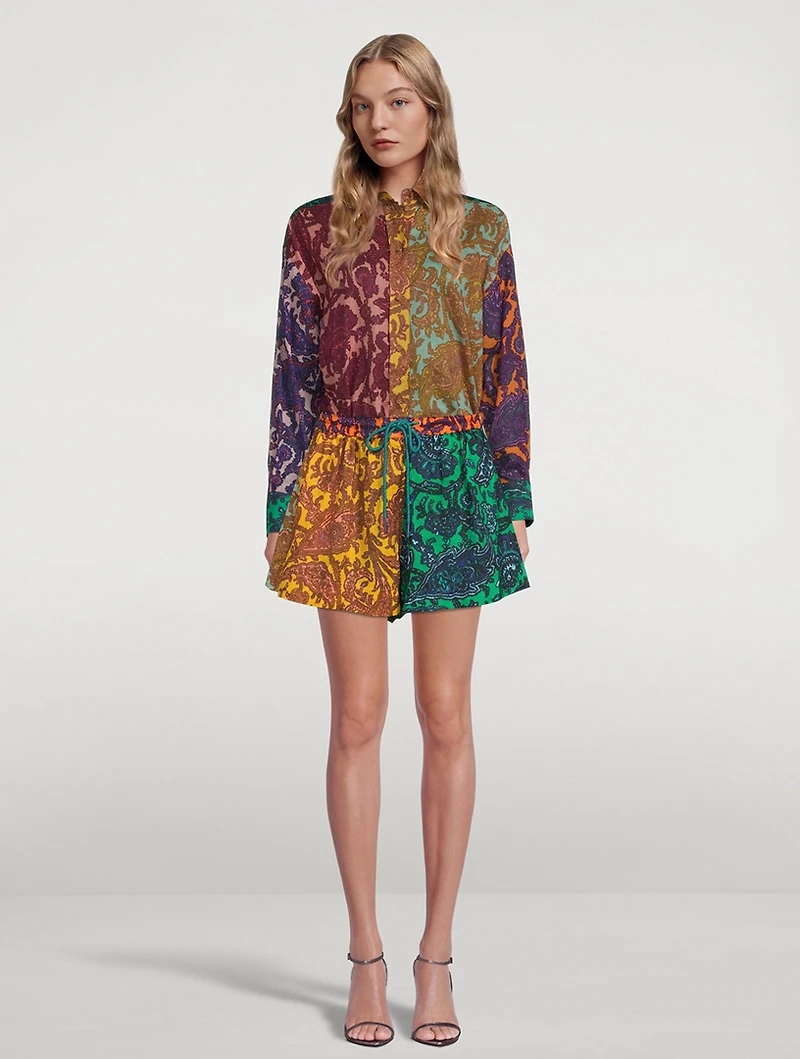 Tiggy Spliced Printed Shirt