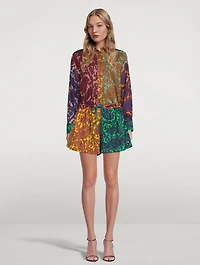 Tiggy Spliced Printed Shirt