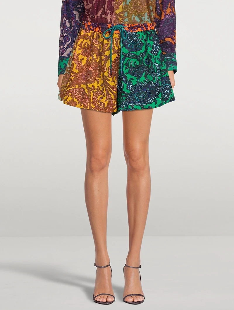 Tiggy Spliced Printed Shorts