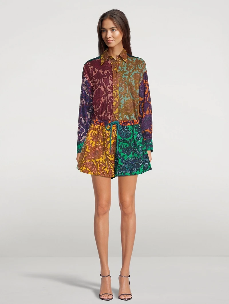 Tiggy Spliced Printed Shorts