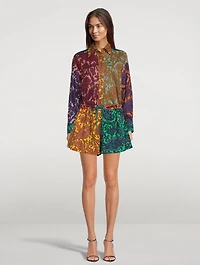 Tiggy Spliced Printed Shorts