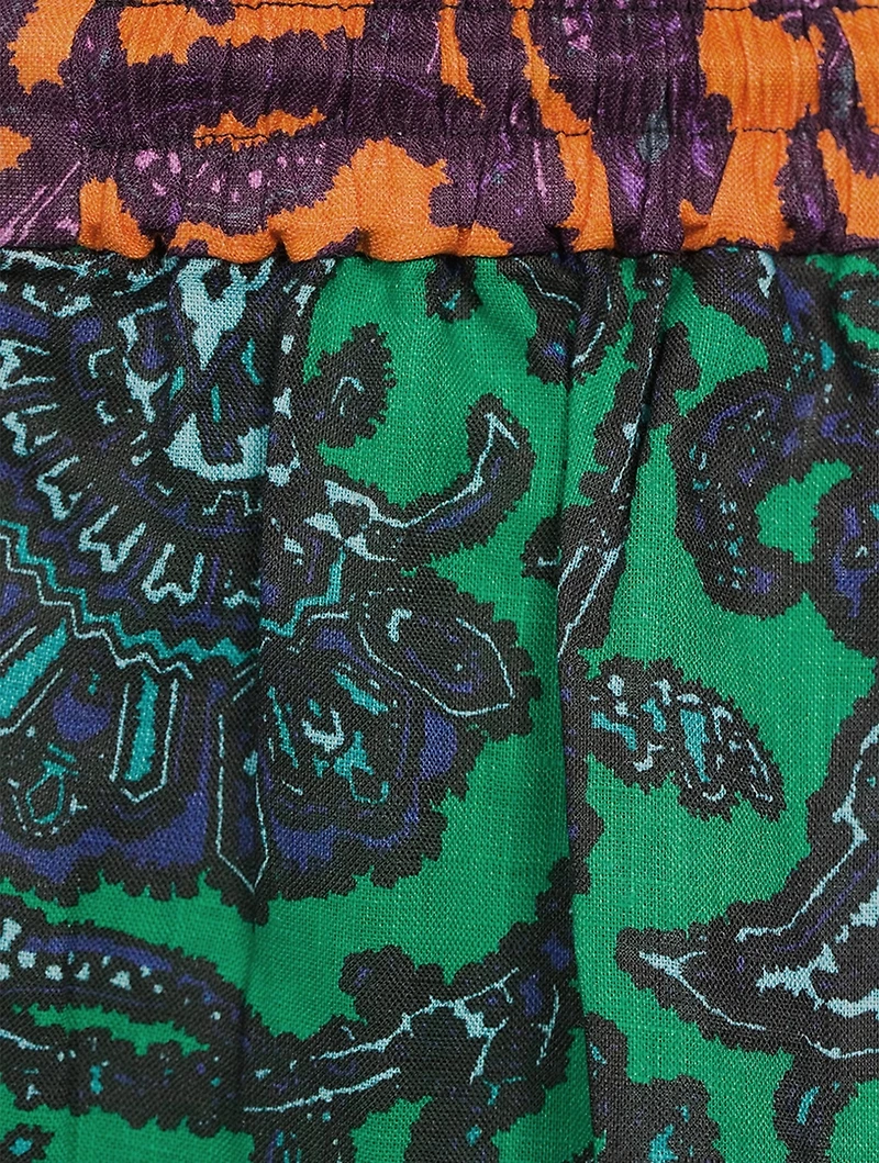Tiggy Spliced Printed Shorts
