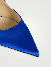 Bing 100 Satin Mules With Crystal Strap