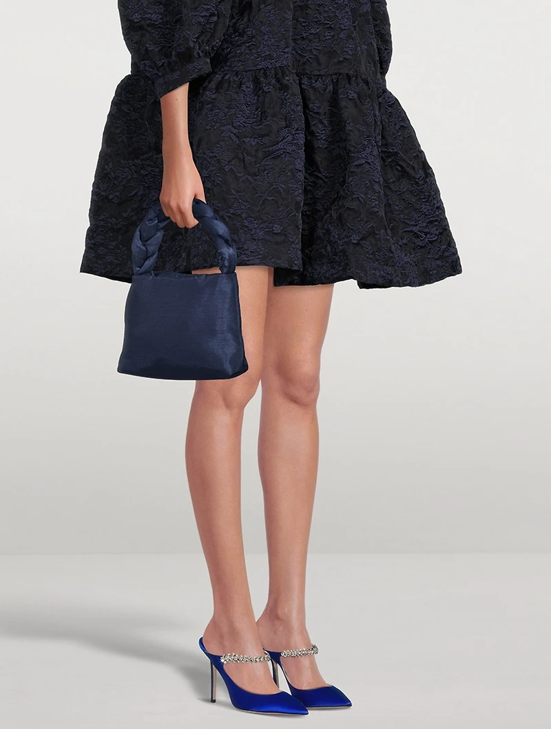 Bing 100 Satin Mules With Crystal Strap