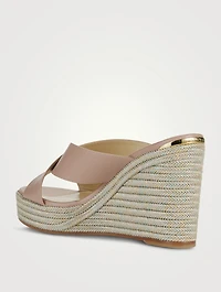 Dovina Leather Wedge Mules