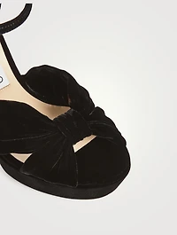 Heloise Velvet Platform Sandals