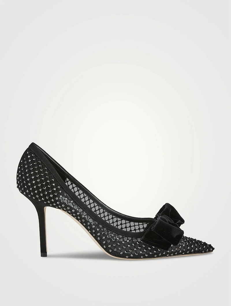 Love Crystal Mesh Pumps