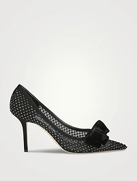 Love Crystal Mesh Pumps