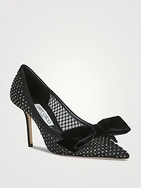 Love Crystal Mesh Pumps