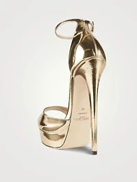 Max Metallic Leather Platform Sandals