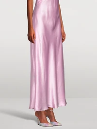 Saeda Satin Pumps With Crystal Ankle Strap