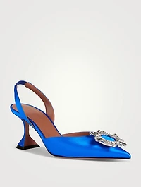 Begum Iridescent Leather Slingback Pumps