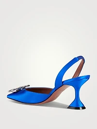 Begum Iridescent Leather Slingback Pumps