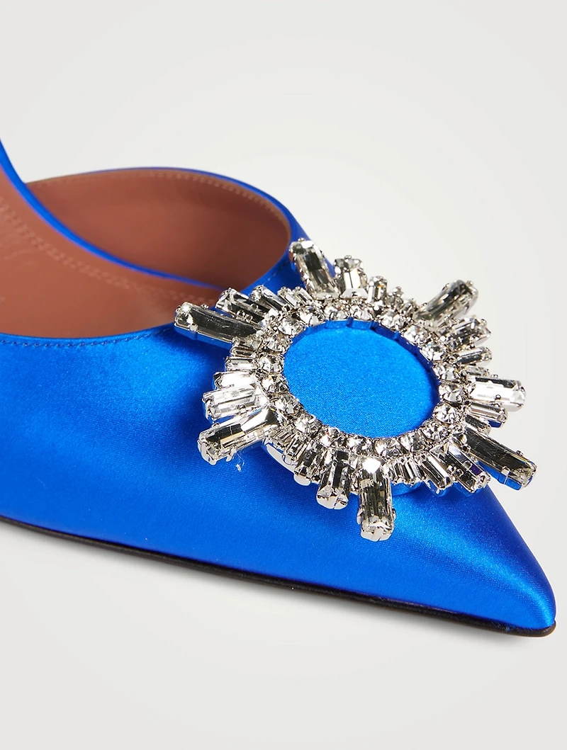 Begum Iridescent Leather Slingback Pumps