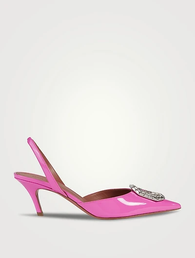 Camelia Patent Leather Slingback Pumps